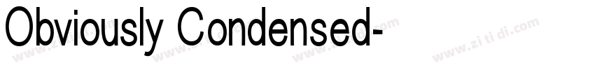 Obviously Condensed字体转换